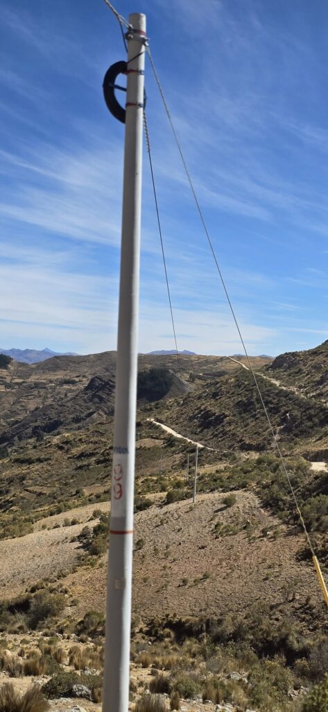 instalación de fibra óptica Fase III en Tapacarí